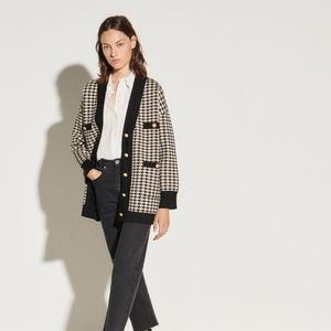 Sandro Houndstooth Cardigan